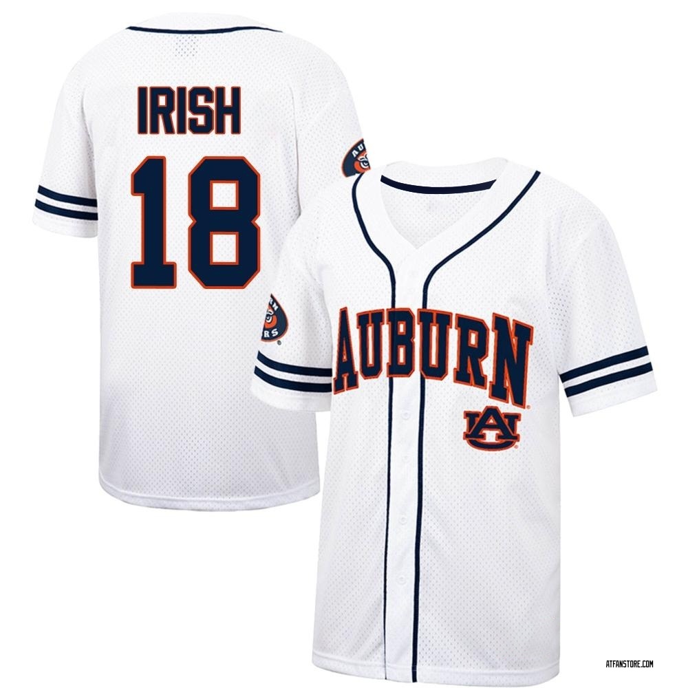 Men's Ike Irish Auburn Tigers Replica Colosseum /Navy Free Spirited Baseball Jersey - White
