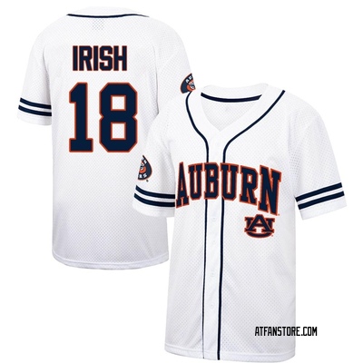 Men's Ike Irish Auburn Tigers Replica Colosseum /Navy Free Spirited Baseball Jersey - White