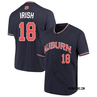 Men's Ike Irish Auburn Tigers Replica Performance Baseball Jersey - Navy