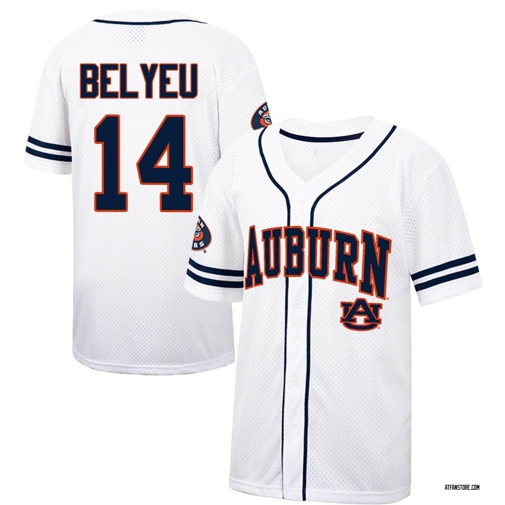 Youth Cade Belyeu Auburn Tigers Replica Colosseum /Navy Free Spirited Baseball Jersey - White