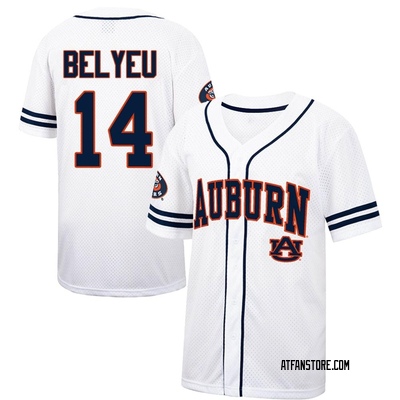 Youth Cade Belyeu Auburn Tigers Replica Colosseum /Navy Free Spirited Baseball Jersey - White