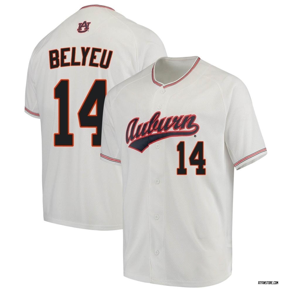Youth Cade Belyeu Auburn Tigers Replica Performance Baseball Jersey - White